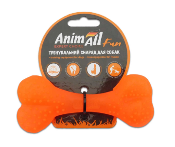 AnimAll Fun Игрушка Кость оранжевая
